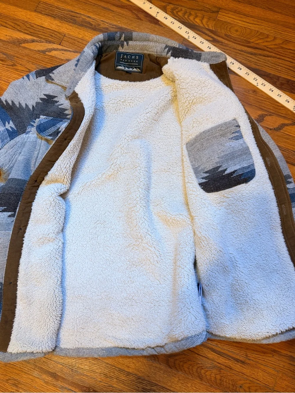 Jachs New York Men’s Aztec Sherpa Lined Shirt Jacket Shacket